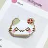 Mosaico Pixelado Lindo Dulce Femenino Expresión Divertida Pinza de Pato Pinza para Pelo de Gato Accesorios para el Cabello Tarjeta de Estudiante