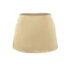 Saia Satinada de Cintura Baixa 'Pure Desire Hot Girl' Anti-Exposição Verão Nova Moda Slim Fit Bodycon Curta Mini Saia para Mulheres