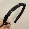 Diadema de Pedrería Estilo Francés para Mujer Sello Negro para el Cabello Nuevo Estilo Accesorios para el Cabello de Gama Alta Estilo Occidental Moda Diadema con Lazo