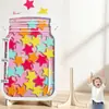 Novo pote de recompensas de estrelas infantil transfronteiriço, recompensa de pontos para aprender autodisciplina, pote de tokens de check-in, produto de madeira