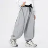Pantalones Largos para Niños 2026 Primavera Nuevo Estilo Pantalones Jogger para Niños con Puños de Cordón, Pantalones Deportivos de Algodón Tejido, Corte Holgado