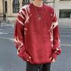 Suéter de punto de cuello redondo de otoño e invierno moda marca de moda retro japonés Ruan guapo juventud diseño grueso suéter