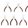 Pinzas para Joyería, Pinzas de Punta Redonda, Pinzas de Punta Afilada de Acero al Carbono de Alta Calidad, Pinzas de Punta Curva, Pinzas de Corte, Herramientas de Ferretería para Joyería de Alambre Hecha a Mano para Bricolaje