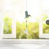Pintura de diamantes 5D para colgar en la ventana transfronteriza, campanilla de viento, colgante hecho a mano DIY de mariposa, libélula, colibrí, atrapador de cristal, atuendo de jardín