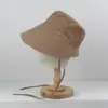 Sombrero de Pescador de Estilo Japonés de Doble Cara para Mujer, Sombrero de Sol Artístico de Ala Ancha con Lazo, Adecuado para Salir Sin Maquillaje, Hace que la Cara Parezca Más Pequeña, Sombrero de Protección Solar