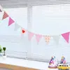 La sala de bodas está decorada con banderines dorados de cinco estrellas, vestido de fiesta de cumpleaños, flor de papel para tirar, decoración de fondo para fiesta de adultos, banderín para tirar