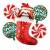 Novo Conjunto de Balões de Natal Tema de Natal Desenho Animado Papai Noel Floco de Neve Decoração de Festa Balão de Filme de Alumínio