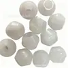 Cuentas de Resina Acrílica con Forma de Linterna, Agujeros Rectos, Agujeros Grandes Multifacéticos, Cuentas Sueltas Teñidas con Halo Perlado, Accesorios Hechos a Mano para DIY