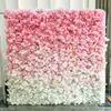 Pared de Fondo de Flores Artificiales al por Mayor, Pared de Flores Falsas Popular para Foto, Arreglo Floral para Decoración de Hotel, Pared de Flores de Rosa para Boda en Interiores