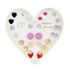 Pendientes de Combinación de Perlas Redondas de Imitación de Flor y Diamante, Varios Meses, Set de Pendientes, Europeos y Americanos de Venta Caliente Transfronteriza, 12 Pares