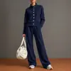 Conjunto de moletom cardigã de cor sólida com gola alta e calça pantalona, moda feminina europeia e americana transfronteiriça 2026, um item popular em plataformas de e-commerce independentes