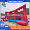 Castillo inflable grande para niños al aire libre con entrada terrestre, trampolín, escalada en roca, laberinto de obstáculos, equipo de entrada móvil