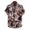 Transfronteiriço 2024 Verão Novo Wish Aliexpress Amazon Estampa Digital 3D Casual Manga Curta Camisa Floral