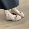 Zapatos de Ballet Rosas con Lazo de Gamuza Suave Estilo Francés para Mujer 2026 Primavera y Otoño Nuevos Puntera Redonda Suela Suave Zapatos Versátiles