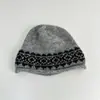 Gorro de Punto Otoño Invierno Japonés Coreano Unisex Bloque de Color Reductor de Edad Cálido Tejido de Lana Gorro Holgado Gorro de Punto Venta al por Mayor