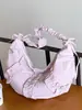 2026 Verano Nuevo Estilo Encaje Simple Cordón Pliegues de Cuerno Dulce Estilo Coreano Simple de Alta Apariencia Bolso Cruzado