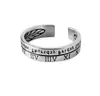 Anillo simple retro de números romanos antiguos, moda, personalidad, plata tailandesa, letra de la semana, anillo abierto, joyería al por mayor