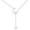 Collar de Meteoro bajo la Luna para Mujer Diseño de Nicho Ins Lujo Ligero Avanzado Simple Elegante Cadena para Clavícula Novia Colgante de Luna