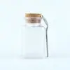 100g 200g 300Mlabs Garrafa de Sal de Banho Fosco Garrafa Plástica Tampa de Cortiça Colher de Madeira Caixa de Pó de Máscara Facial Creme