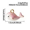 Aço inoxidável 316 dopamina desenho animado fofo pingente de animal esmaltado à mão acessórios de design componentes de joias DIY