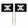 Pirata faca dupla chapéu de osso lenço vermelho bandeira palito de dente desenho animado One Piece placa de vinho placa de fruta criativo Atacado