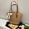 Bolsa de Palha Artesanal com Tecelagem de Corda de Papel, Bolsa Feminina de Grande Capacidade para Viagem e Dia a Dia, Bolsa de Ombro e Transversal Versátil para Praia para Mulheres