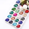 Rhinestones de Garra de Cristal de Gota de Agua, Rhinestones de Vidrio de Garra Única Cosidos a Mano en Cuatro Esquinas, Joyería y Accesorios para Ropa DIY