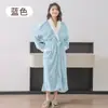Bata de coral fleece invierno mujer cuadros piña camisón engrosado suave absorbente pijama casa bata hotel venta al por mayor