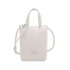 Mini Bolso de Moda Nuevo de Verano 2025 para Mujer, Bolso Cubo de Color Sólido de Moda, Bolso Cruzado para Teléfono Móvil