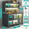 Estante de Almacenamiento de Cocina Aparador en Capas 1200 Piso Multicapa Horno de Microondas Olla Altura Gabinete de Almacenamiento a Prueba de Polvo