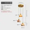 Vidrio emplomado estilo americano Tiffany mostrador de bar mediterráneo luz de pasillo estilo japonés lámpara colgante pequeña de concha retro francesa para restaurante