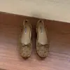 ¡Aumento de altura oculto! Zapatos de un solo color con lunares y lazo estilo coreano, zapatos de boca poco profunda para mujer, otoño invierno, estilo retro francés, zapatillas de ballet, zapatos planos