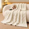 Otoño Invierno 2026 Venta Caliente Manta de Tafetán con Forro Polar Engrosada Manta para Siesta de Invierno en la Oficina Cubierta de Manta para Sofá Manta de Sábana Manta Chal