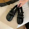 Sapatos Mary Jane da moda para mulheres, design estiloso de verão, versáteis com laço, rasos, estilo francês casual, saltos altos
