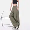 Pantalones anchos de color liso estilo americano para mujer, temporada Primavera/Otoño 2026, marca de moda, diseño de pierna recta fluido y holgado, pantalones casuales adelgazantes y versátiles