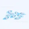 Anillo de Cara de Piedra Suelta con Forma de Hoja y Base Puntiaguda, Zirconia Azul Marino/Azul Marino Claro, Forma de Marqués, Incrustado con Cera, Resistente a Altas Temperaturas, Venta al por Mayor de Fabricante