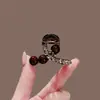 Presilha Pequena para Cabelo Vermelha com Strass Estilo Vintage para Mulheres, Piranha de Cabelo de Luxo para Franja e Cabelo Lateral, Acessório de Cabelo