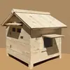 Caseta para Perros de Exterior, Impermeable, Anticorrosión y a Prueba de Viento, Casa para Perros de Madera Maciza, Casa para Mascotas de Interior y Exterior, Jaula de Madera, Cálida para Gatos, Antihielo