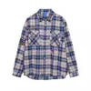 Camisa Xadrez Primavera e Outono Masculina Manga Longa Retro Americano Marca Tendência Jaqueta Estilosa Proteção Solar Camisa Tendência Estilo Ins