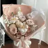 Papel Artesanal Puro com Padrão de Água, Papel Amassado em Relevo com Arte Floral, Materiais Atacado para Floriculturas, Papel de Embrulho com Textura Tingido Naturalmente