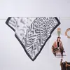 Lenço Estampado Estilo Palácio Retrô Seda Sintética, Xale de Luxo, Lenço de Pescoço com Proteção Solar, Lenço de Pescoço Profissional, Lenço de Cabeça, Lenço