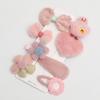 Outono e inverno de pelúcia urso acessórios para o cabelo cor de lã das crianças não machuca o cabelo Hairpin das crianças bonito laço hairpin cocar