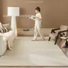 Alfombra de Sala de Estar de Lana de Nueva Zelanda Ruby, Teñida en Hilo Estilo Italiano Lujo Ligero, Alfombra Completa Minimalista de Gama Alta para Dormitorio