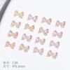 Joyería para uñas al por mayor, lazo, flor, hielo, transparente, colorido, aurora, resina, decoración de uñas, accesorios tridimensionales, para usar uñas