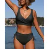 Nuevo bikini Amazon AliExpress europeo y americano en stock sexy multicolor bikini de tiras con nudo traje de baño para mujer