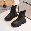 Botas Martin Infantis, Botas Curtas para Meninas, Novas Botas Estilo Coreano Outono e Inverno 2026 para Meninas de Meia-Idade e Mais Velhas, Botas Simples, Botas de Couro de Princesa