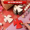 Ángel de Madera Hueco Listado de Árbol de Navidad Estatua de Ángel sin Terminar Piezas de Madera Pintura DIY Decoraciones de Madera
