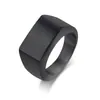 Anillos de fundición estilo europeo y americano, moda hip-hop, estilo dulce y genial, anillos personalizados de acero de titanio para hombre con superficie lisa y grabado personalizado