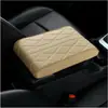 Nueva almohadilla transpirable y cómoda para reposabrazos de coche, elevador para asiento delantero, cuero nappa, espuma viscoelástica, almohadilla para caja de reposabrazos YY9