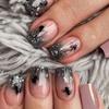 Uñas francesas brillantes y frescas de estilo europeo y americano, uñas postizas, piezas de belleza, producto terminado al por mayor